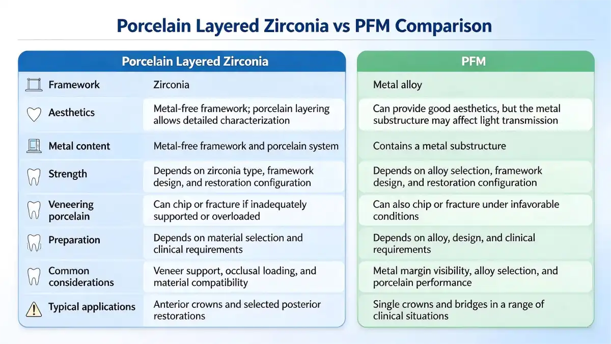 Porcelain Layered Zirconia Porcelain Layered Zirconia