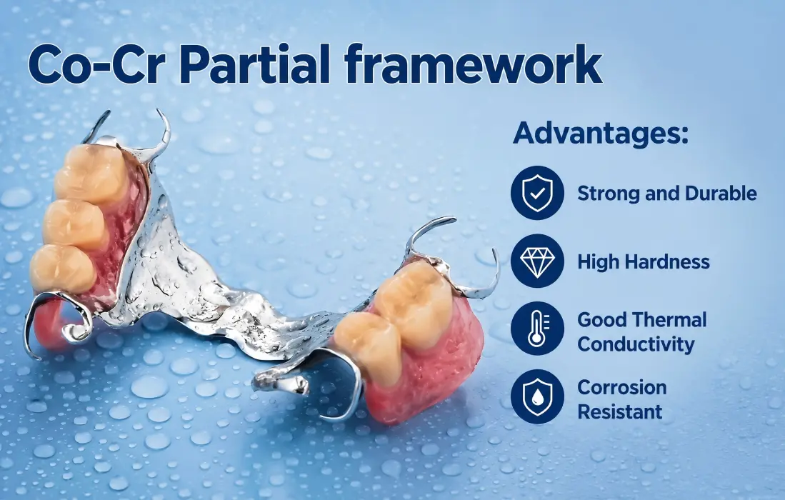 Metal Chrome Partial Framework